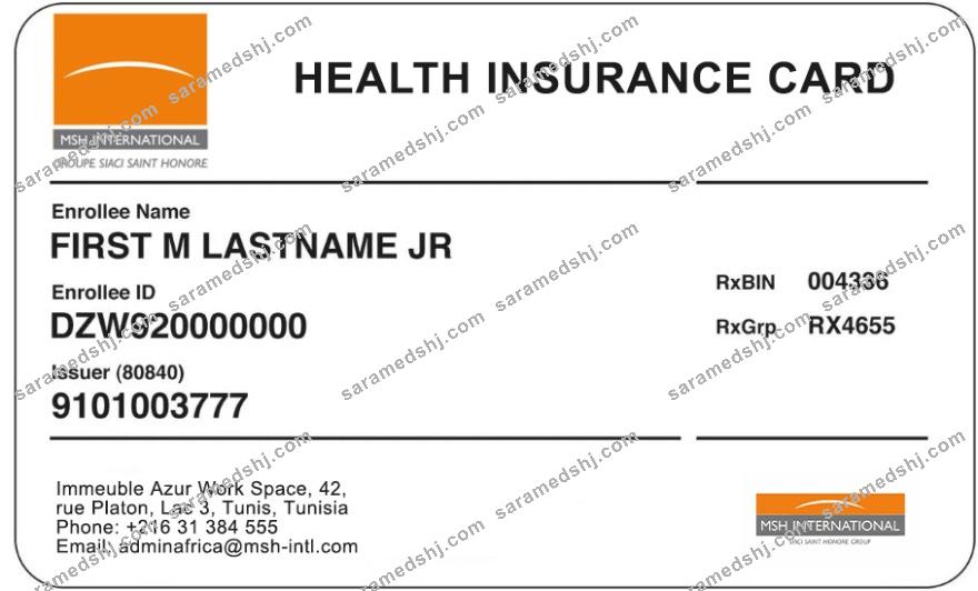 Guinea Bissau health insurance card